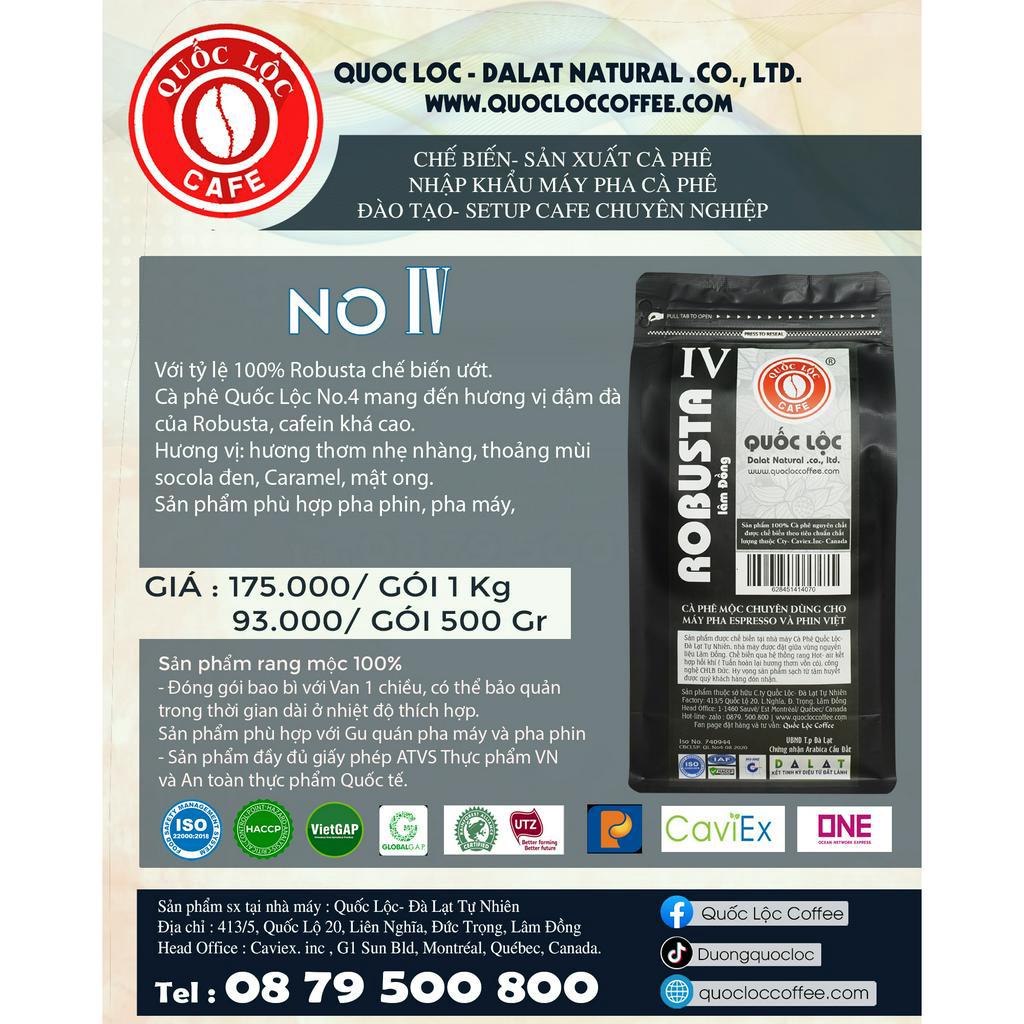 Cà phê rang mộc nguyên chất 100%robusta - 1000gr- cà phê rang xay- No4