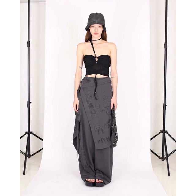 Quần giả váy unisex, quần kèm tà có thể tháo dời hoặc làm áo (hàng order không có sẵn)
