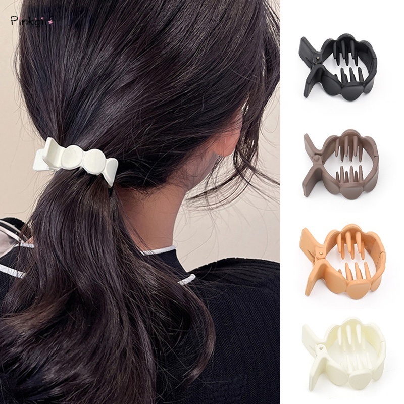Kẹp Tóc Đuôi Ngựa Hình Tròn Màu Trơn Thời Trang Cho Nữ