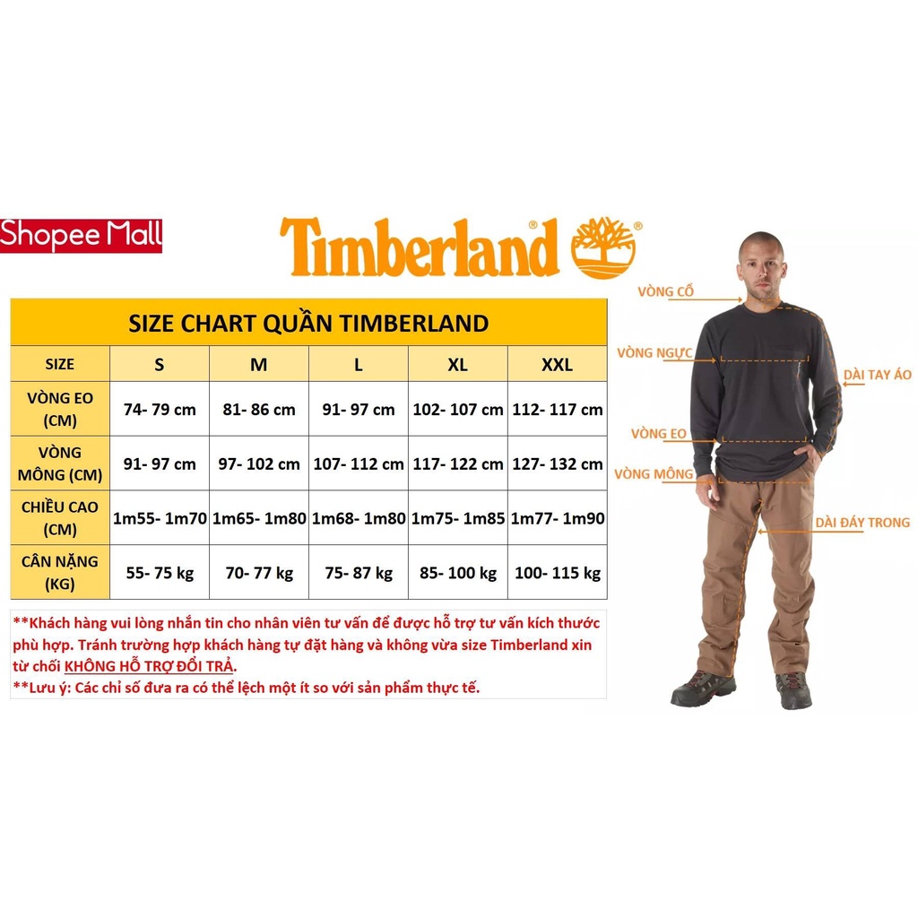 [Original] Timberland Quần Dài Nam DWR Windbreaker Joggerhe Wheat Boot TB0A26NSDH