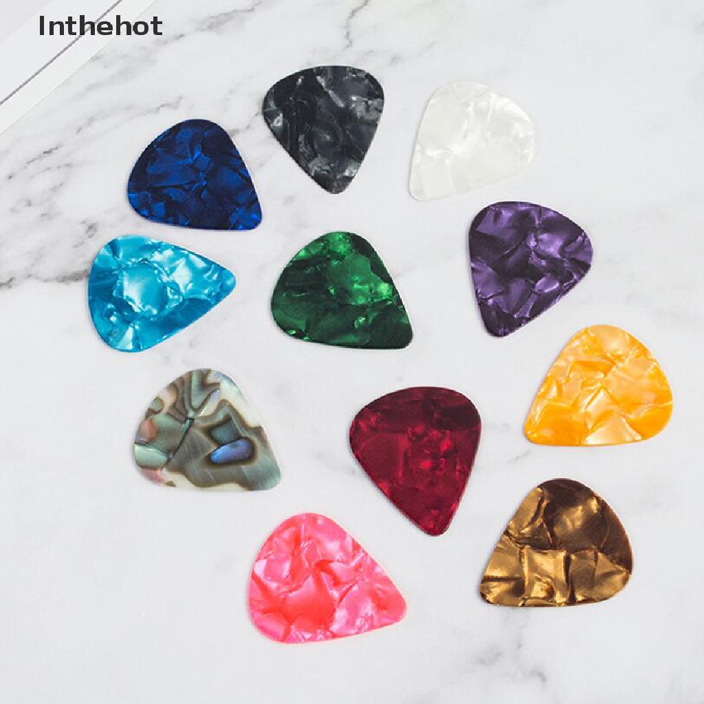Bộ 10 Phím Gãy Nhiều Màu Sắc Có Giá Đỡ Cho Đàn Guitar Điện /