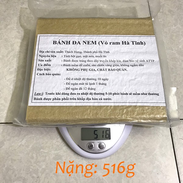 Combo 2 tập vỏ ram Hà Tĩnh loại đặc biệt, Vỏ ram cuốn nem chuẩn hút chân không, bánh đa nem chuẩn 90-100 lá