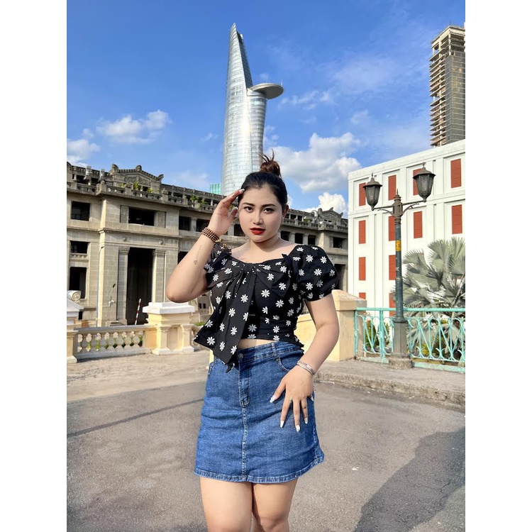 (BigSize 32-36) Quần Váy Bigsize Xanh Đậm, Co Giãn Tốt