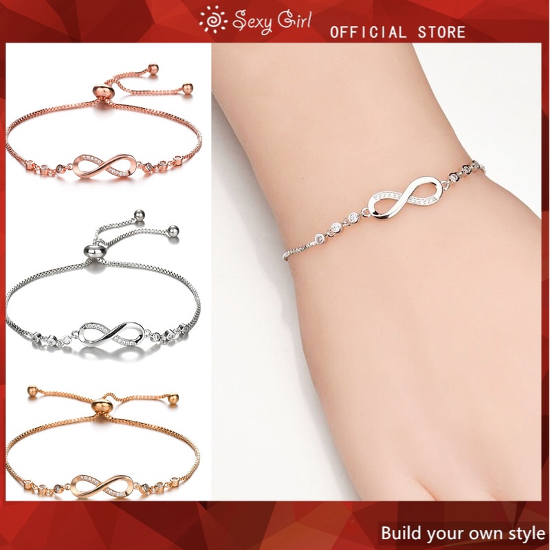 Vòng Đeo Tay Đính Đá Kim Cương May Mắn Có Thể Điều Chỉnh Thời Trang