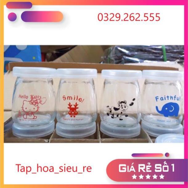 (Rẻ Vô địch) 1 HŨ SỮA CHUA CÓ NẮP 100ml hàng dầy đẹp (nhiều hình ngộ nghĩnh)