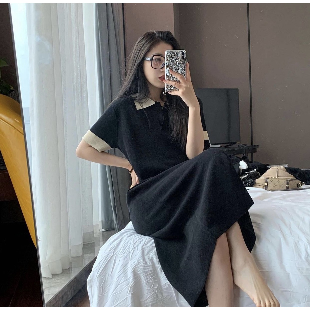 Váy len Mongtoghi siêu đẹp chuẩn loại 1 Đầm len mongtoghi nhiều màu