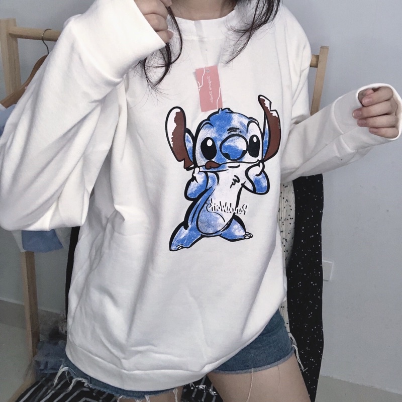 Áo sweater nỉ chuột stitch Sugarie (ảnh thật ở cuối slide) | BigBuy360 - bigbuy360.vn