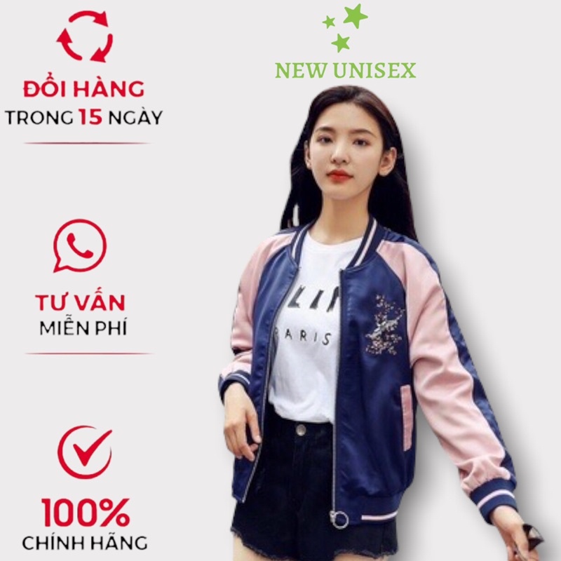 Áo khoác bomber nam nữ  form rộng chất gió dày tay dài [NewUnisex]