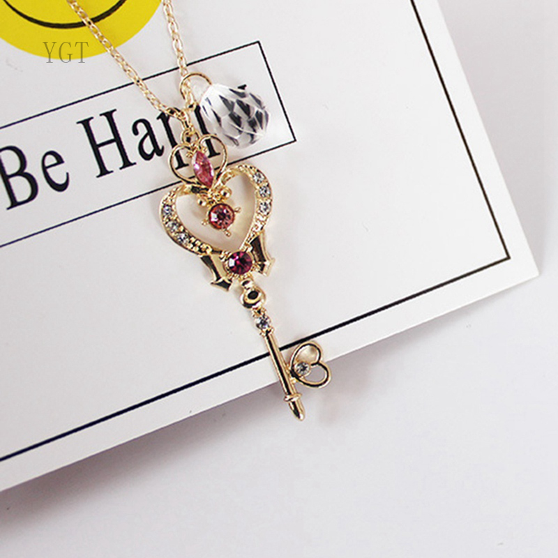 Dây Chuyền Mặt Hình Chìa Khóa Thủy Thủ Mặt Trăng Sang Trọng Hợp Thời Trang Cho Nữ