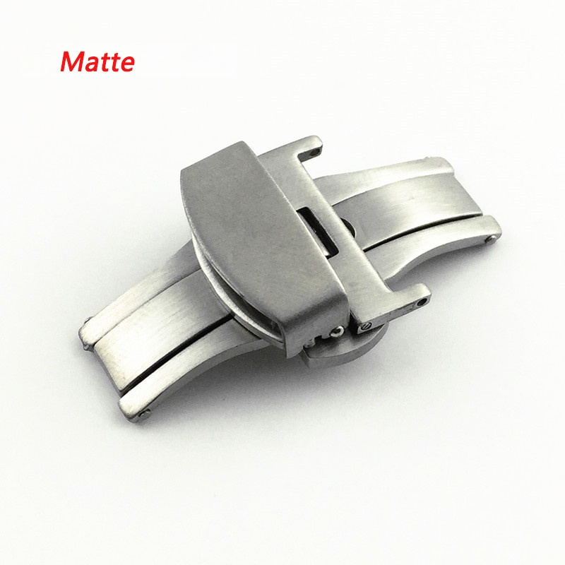 Khóa Bướm Bằng Thép Không Gỉ Đánh Bóng Cho Dây Đồng Hồ 16mm 20mm 22mm 24mm 10 / 12 / 14mm