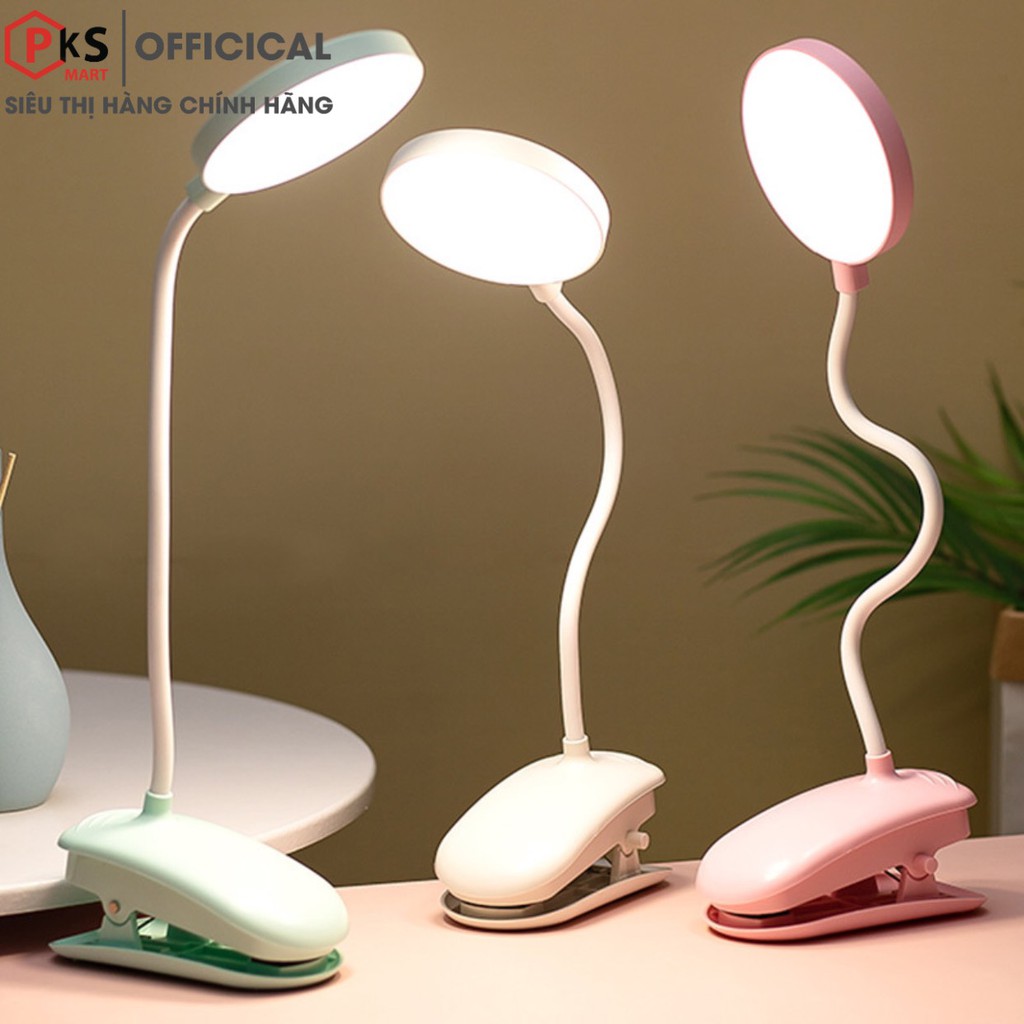 Đèn Học, Đọc Sách Kẹp Bàn Sạc Pin Tích Điện SL-904 8W 4000mAh Với 3 Chế Độ Sáng Trắng, Vàng Và Trắng Ấm