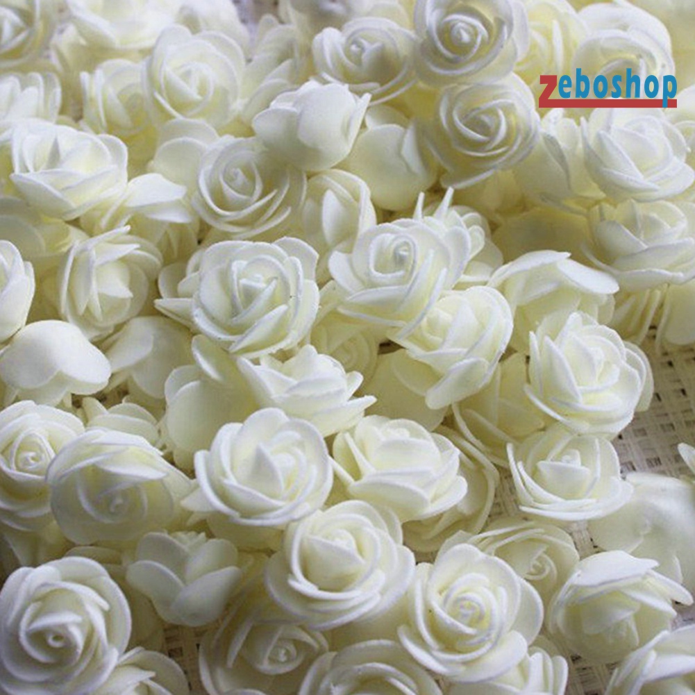 Set 500 Bông Hoa Hồng Giả Bằng Xốp PE Dành Cho Trang Trí Nhà Búp Bê / Tiệc Cưới DIY