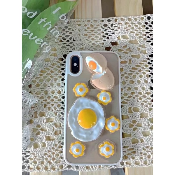 Ốp lưng điện thoai hình bánh mì trứng ốp la cho IPHONE