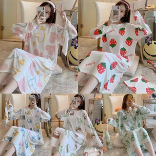 🍀đầm ngủ tay dài🍀 - 🍀nhiều họa tiết hoạt hình cute🍀
