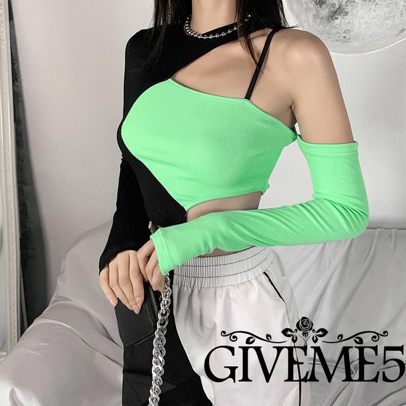 Áo thun nữ thời trang lệch vai độc đáo