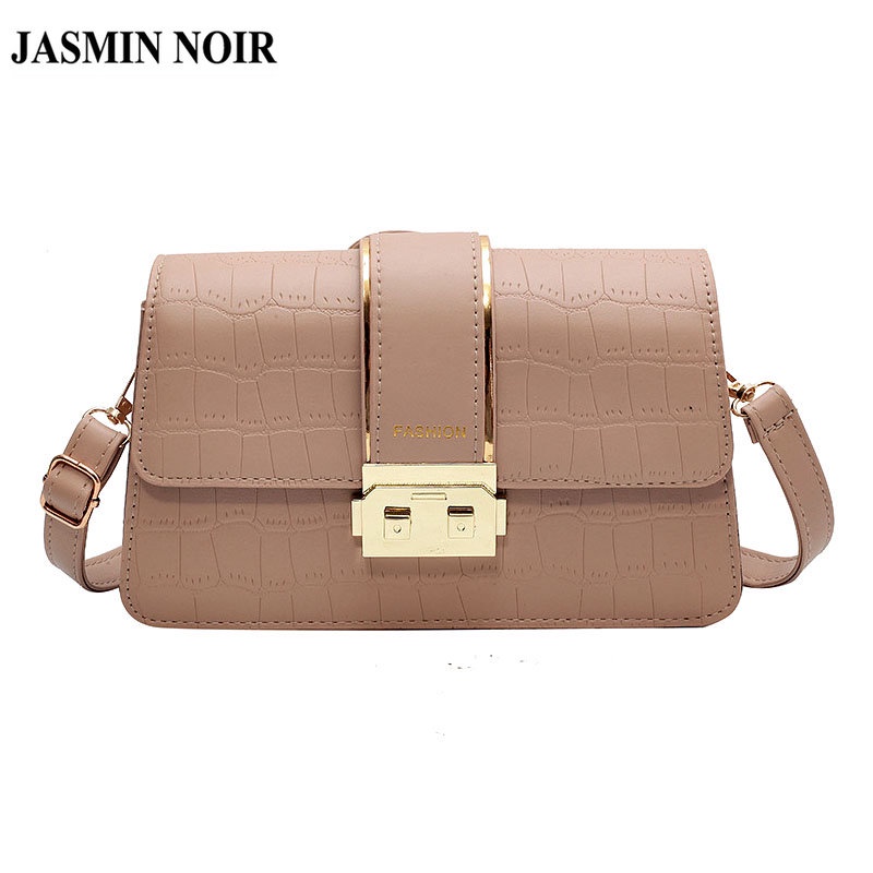 Túi Đeo JASMIN NOIR Chéo Vai Họa Tiết Da Cá Sấu Thời Trang Sành Điệu Cho Nữ
