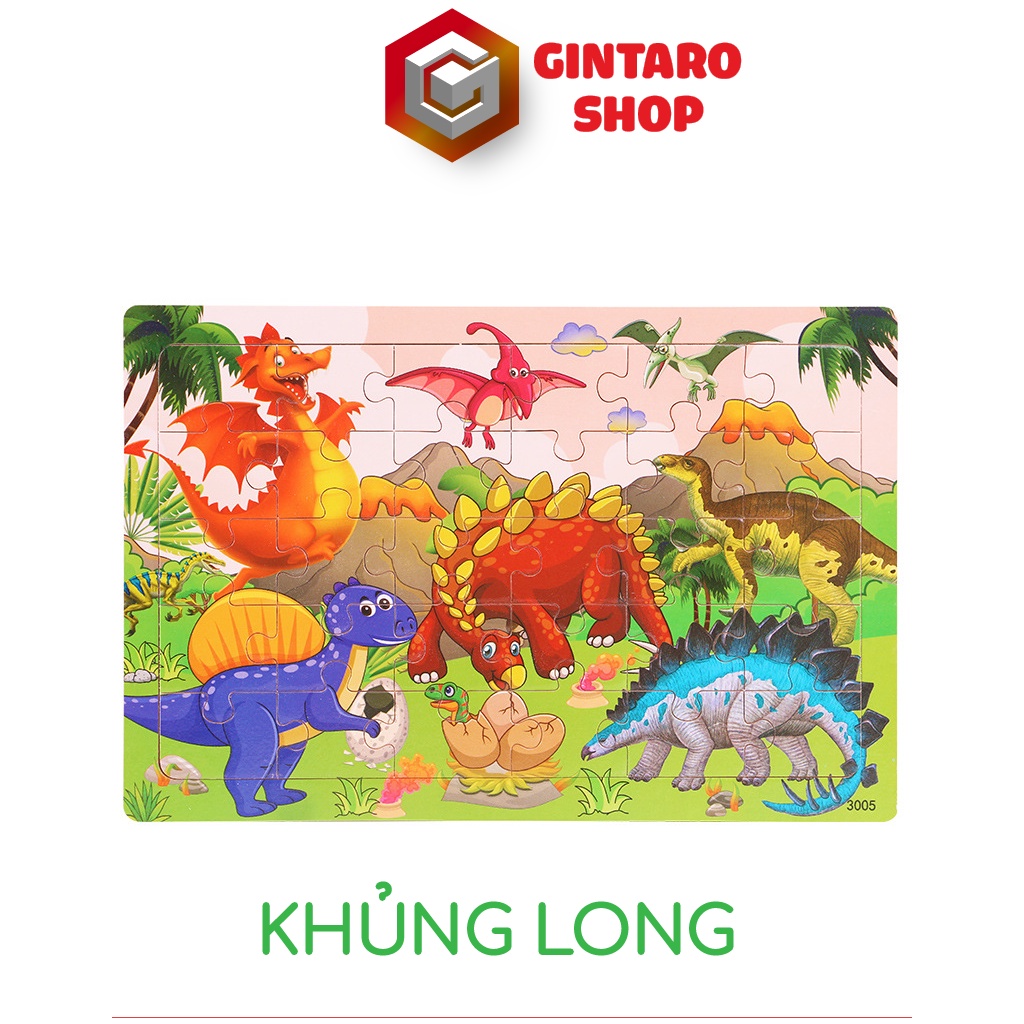 Bộ xếp hình 30 miếng cho bé , Puzzle xếp hình giúp bé phát triển tư duy và tính kiên trì từ nhỏ GINTARO SHOP