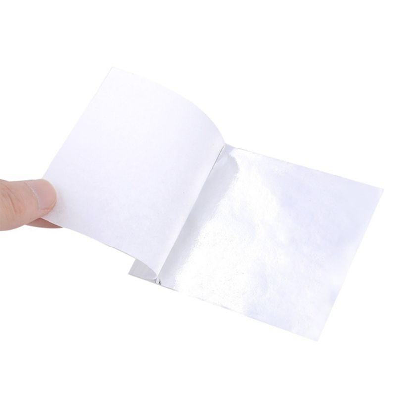 100 Giấy kim loại vàng / bạc giả dùng để trang trí tường DIY