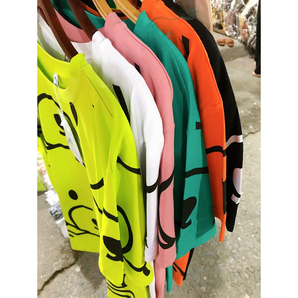 Áo phông họa tiết hình gấu cute fom rộng nhiều màu