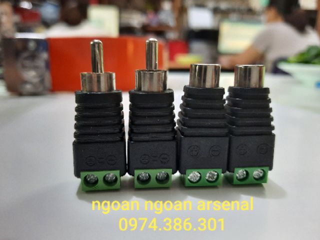 Jack rắc hoa sen (rca, av) đực và cái bắt vít. báo giá 1 cái