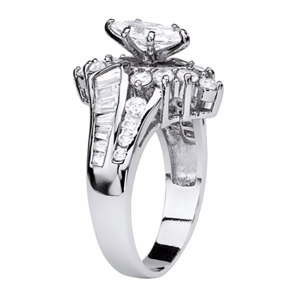 Nhẫn đính đá zircon thời trang sang trọng cho nữ