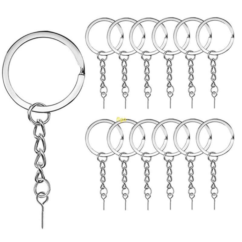 Set 100 móc khóa phẳng kèm kẹp mắt dành cho gia đình bạn bè