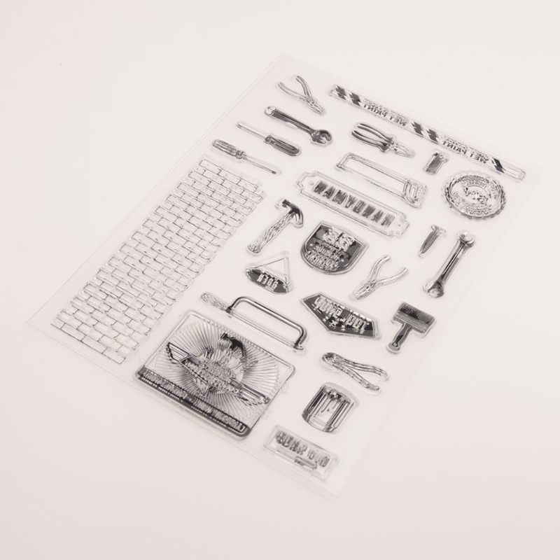 Con dấu silicone trong suốt hình hoa bướm trang trí album ảnh diy