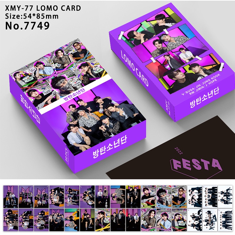 BTS Proof & 2022FESTA 9th Blackpink SPY X FAMILY,Genshin Photocard Double-sided Color Printing Lomo Card