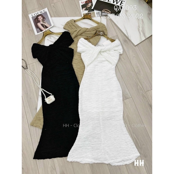 Đầm body trễ vai đuôi cá