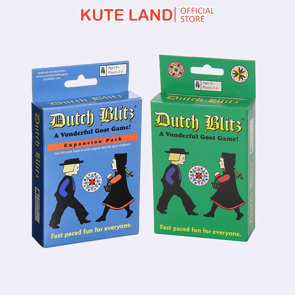 Dutch Blitz Original and Blue Expansion Pack Combo Card Game Set Bộ Thẻ Trò Chơi Board Game Độc Đáo BG31
