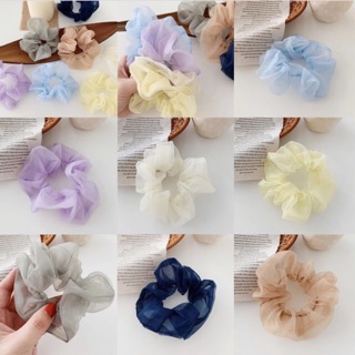 Cột tóc scrunchies voan trong