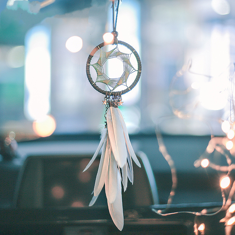 Dreamcatcher Đính Lông Vũ Phong Cách retro
