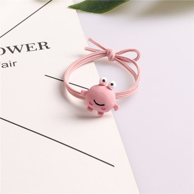 Dây Buộc Tóc Co Giãn Mặt Ếch Hoạt Hình Phong Cách Hàn Quốc