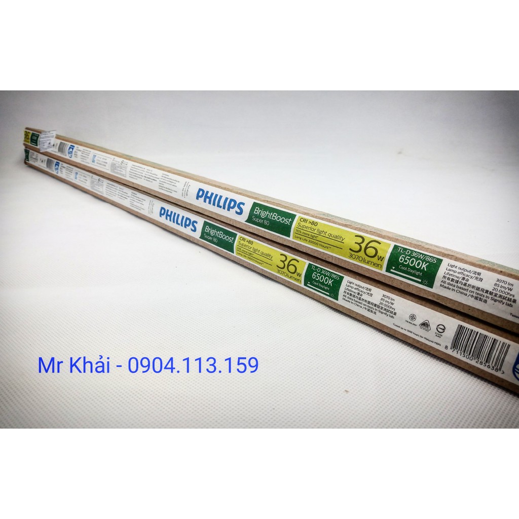 Combo 10 bóng đèn huỳnh quang Philips TL-D 36W / 865 1.2m