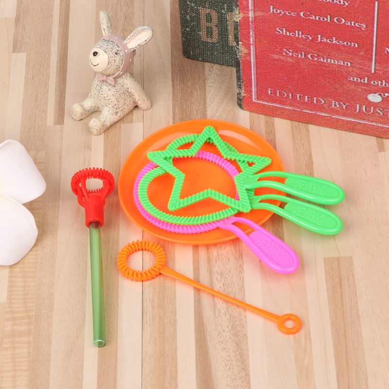 Bộ Dụng Cụ 6 Món Thổi Bong Bóng Xà Phòng Cho Bé