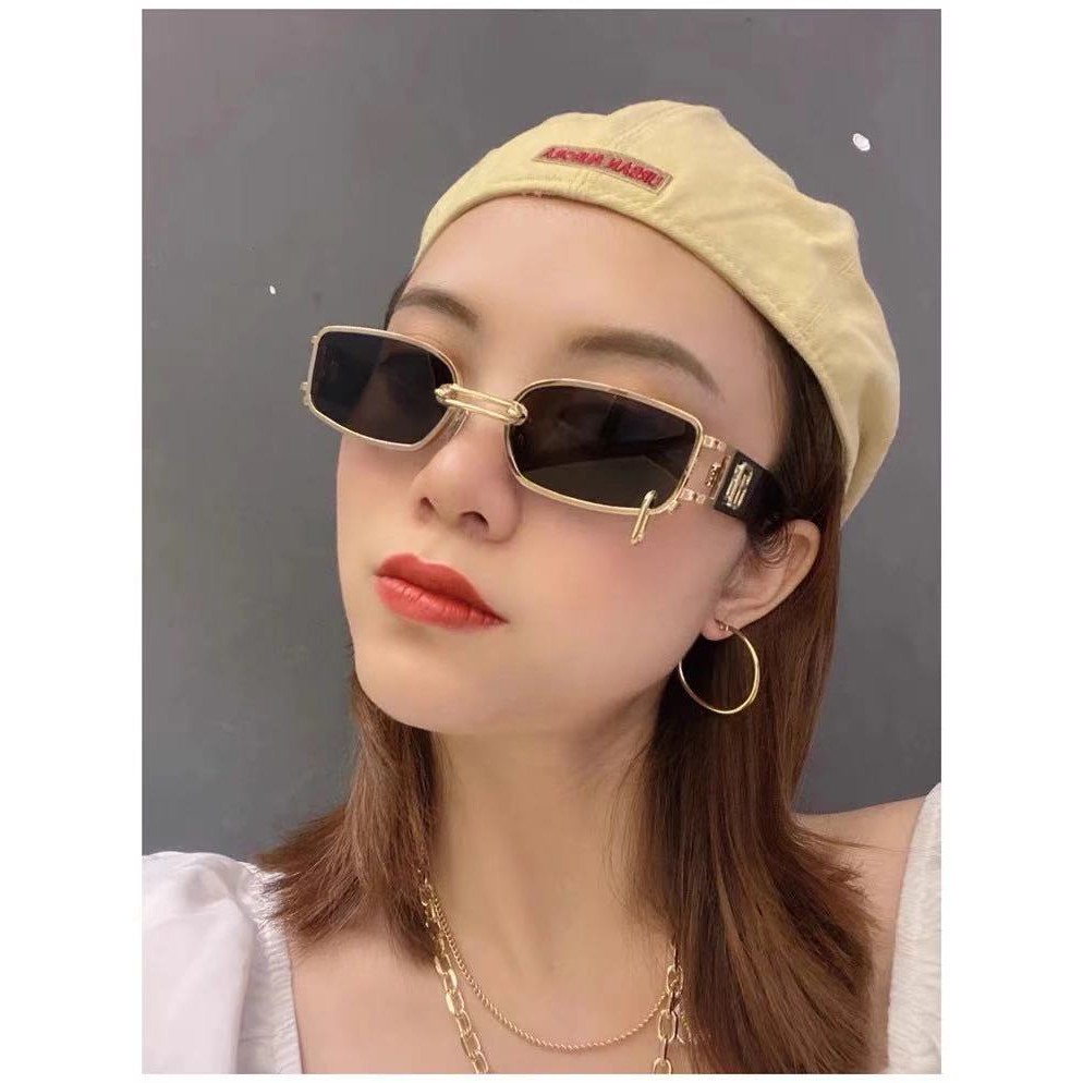 Kính Mát Gọng Nhỏ Chống Tia Sáng Xanh Phong Cách Hip Hop Thời Trang Cho Nam Và Nữ