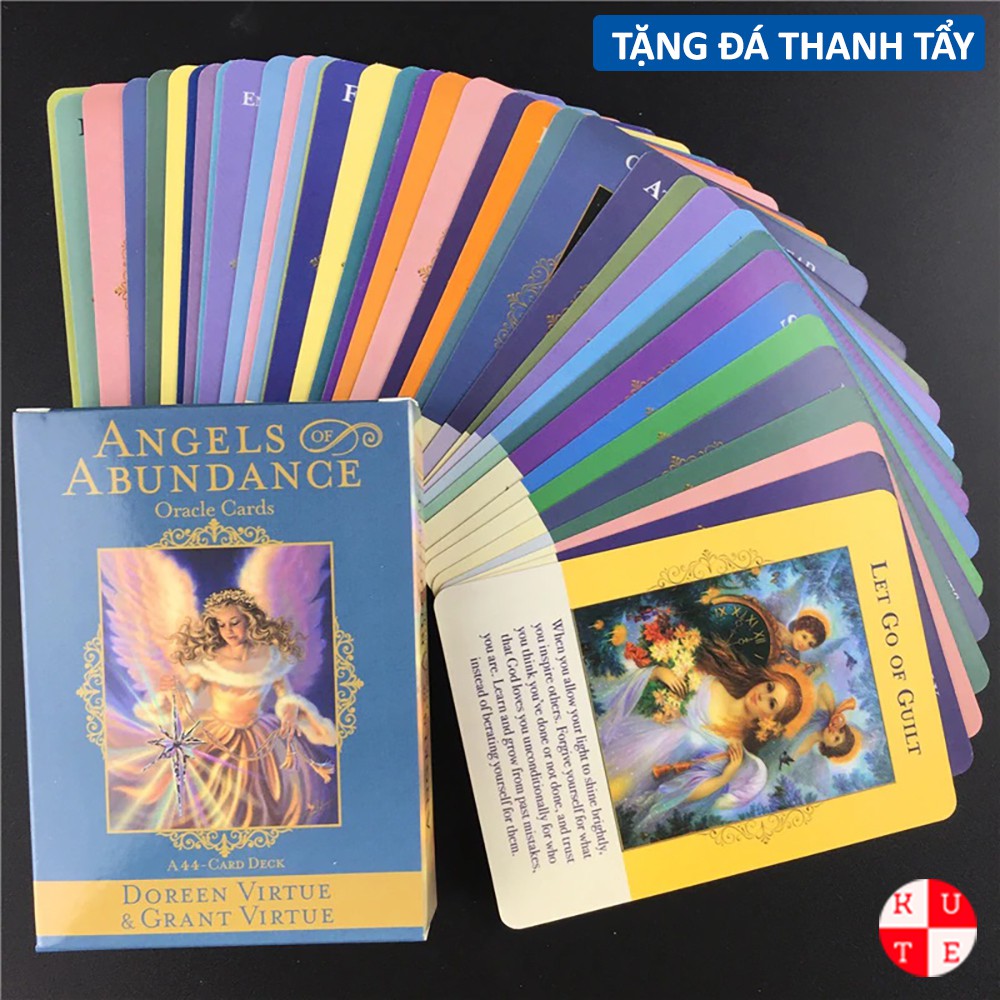 Bài Oracle Angels Of Abundance 44 Lá Bài Tặng File Tiếng Anh Và Đá Thanh Tẩy C170