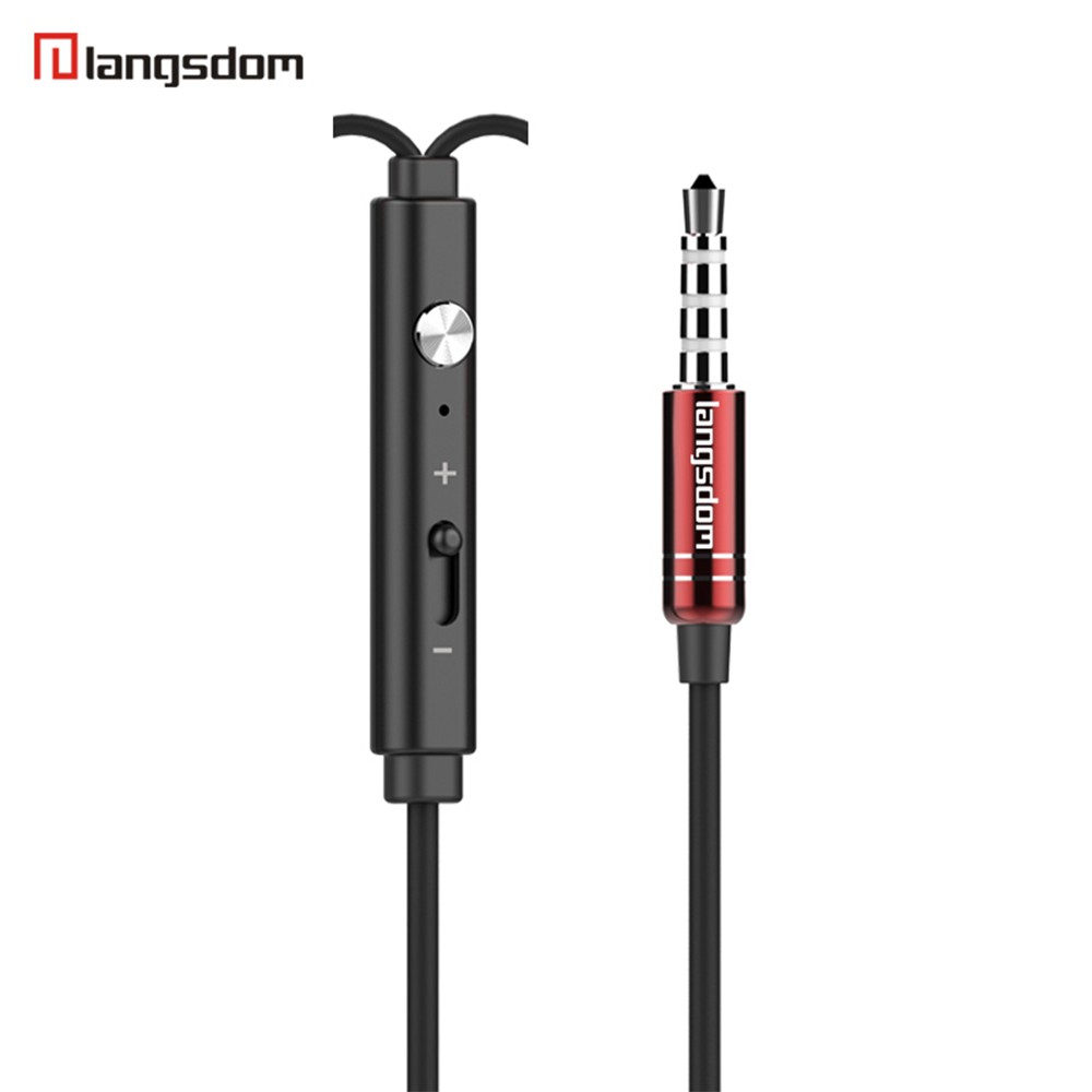 🎧Langsdom M300 Metal Phone Earphone for Mobile Phone 3.5mm in-ear Hifi Earbuds with Mic Headset