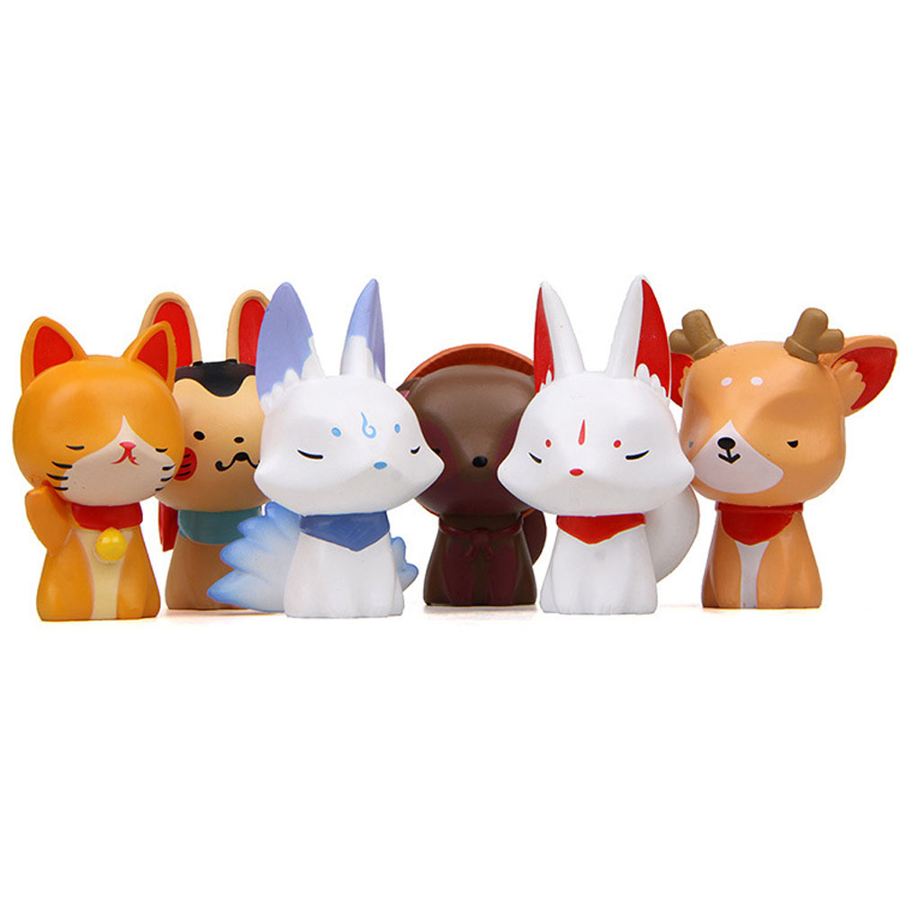 Set 6 Mô Hình Động Vật Mini Trang Trí Đáng Yêu