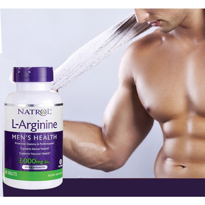Viên uống Natrol L-Arginine 3000mg 90 viên của Mỹ tăng cường sinh lý nam giới Extaste