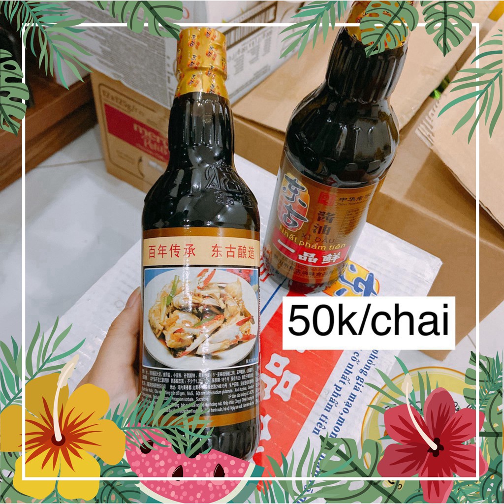 [Mua 2 chai nhận lì xì] Xì dầu càng cua Nhất Phẩm Tiên chai thủy tinh 500ml