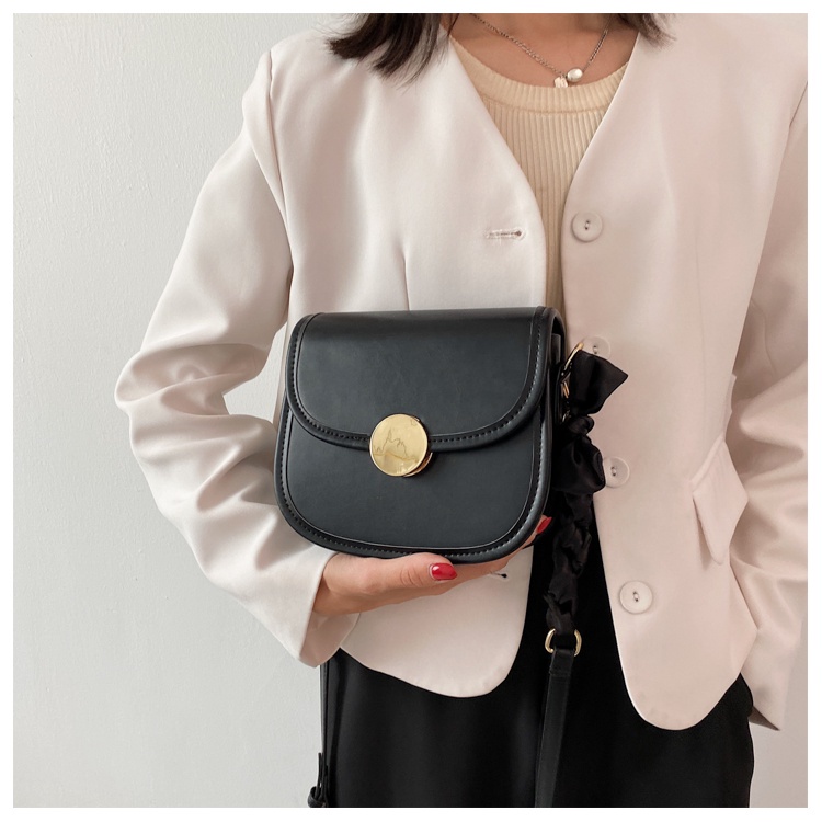 Túi xách nữ hàn quốc khoá tròn kèm nơ lụa size 19cm 3 màu 2 ngăn vừa mọi điện thoại hợp thời trang HC_HA M23