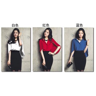 Áo nữ đỏ kiểu choàng thời trang cá tính