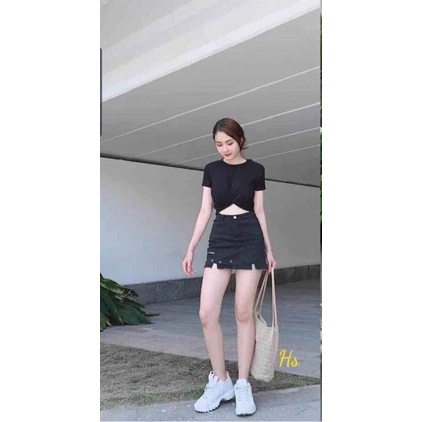 Áo croptop xoắn eo HS6