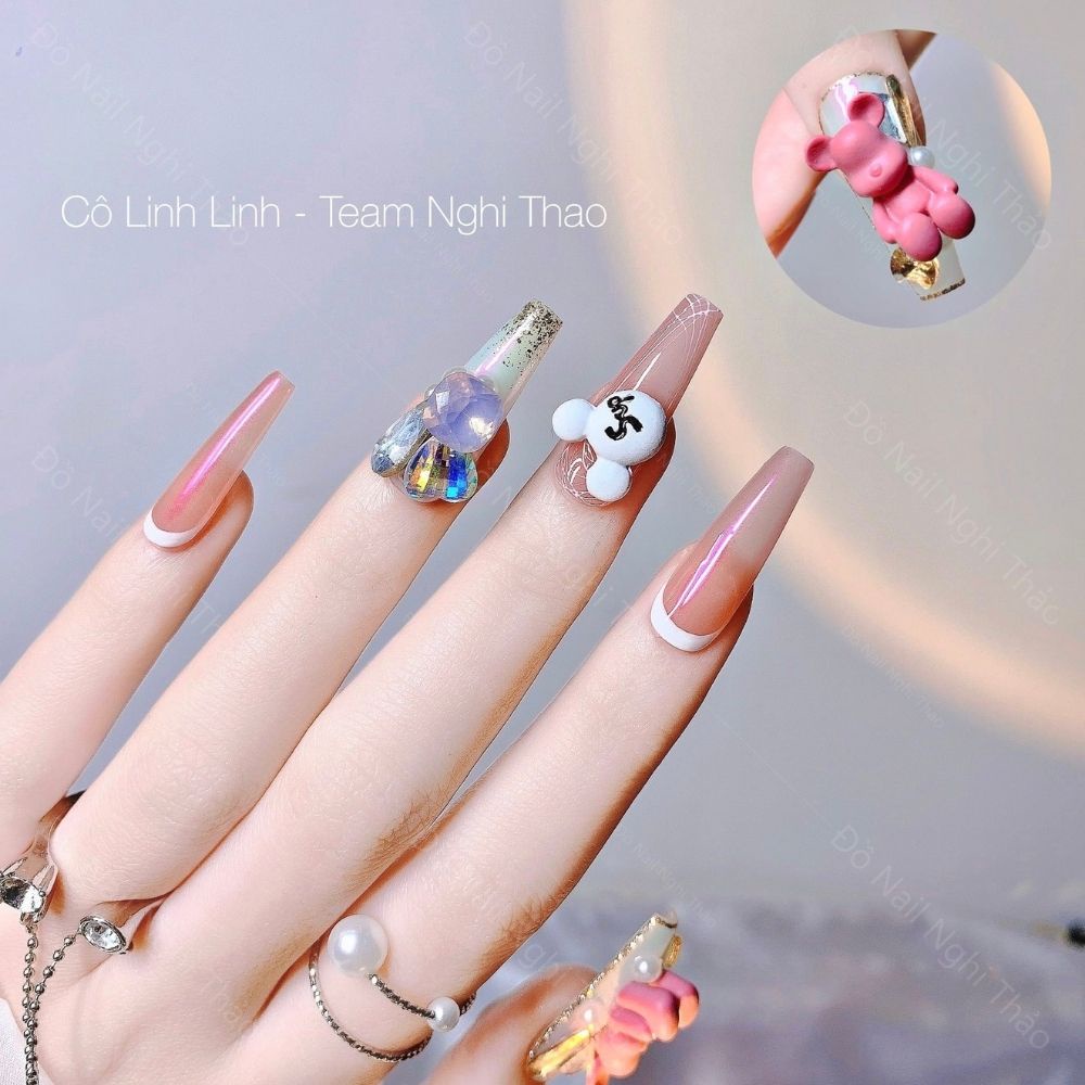 Charm nail mickey NGHI THẢO trang trí móng