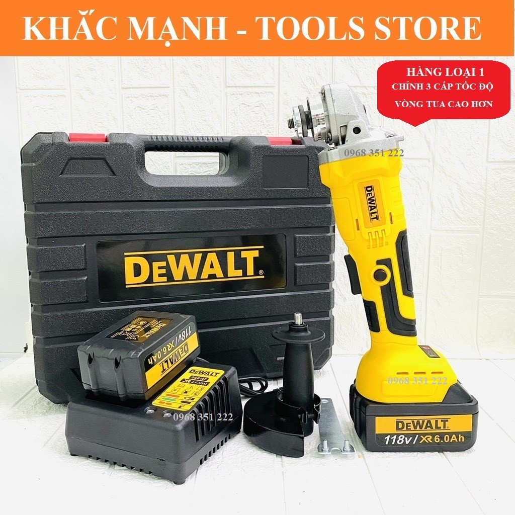 MÁY MÀI PIN DEWALT LOẠI KHÔNG CHỔI THAN, CÓ ĐIỀU CHỈNH VÒNG TUA, LOẠI CAO CẤP