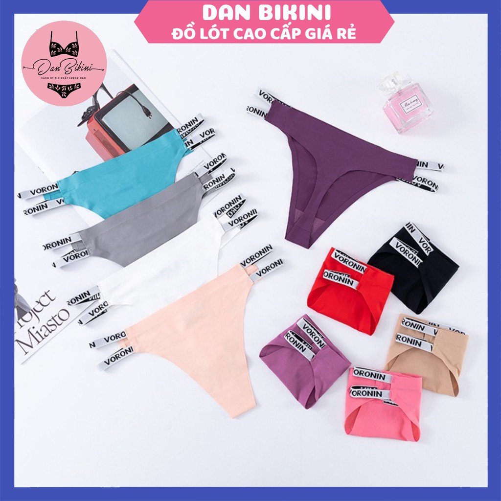 Quần Lót Lọt Khe - Quần Lót Nữ đúc su lọt khe thiết kế dây 2 mảnh phối chữ mã 1592