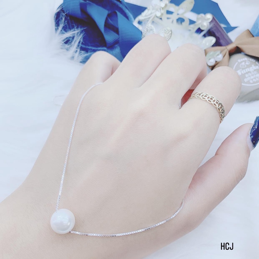 Dây chuyền nữ bạc thật treo hạt trai sang trọng - Kho sỉ bạc Nhất Linh