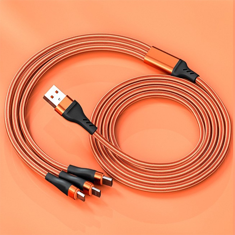Dây Cáp Sạc Nhanh Truyền Dữ Liệu 3 Trong 1 Cho Điện Thoại Thông Minh Android Micro USB & IOS 6A