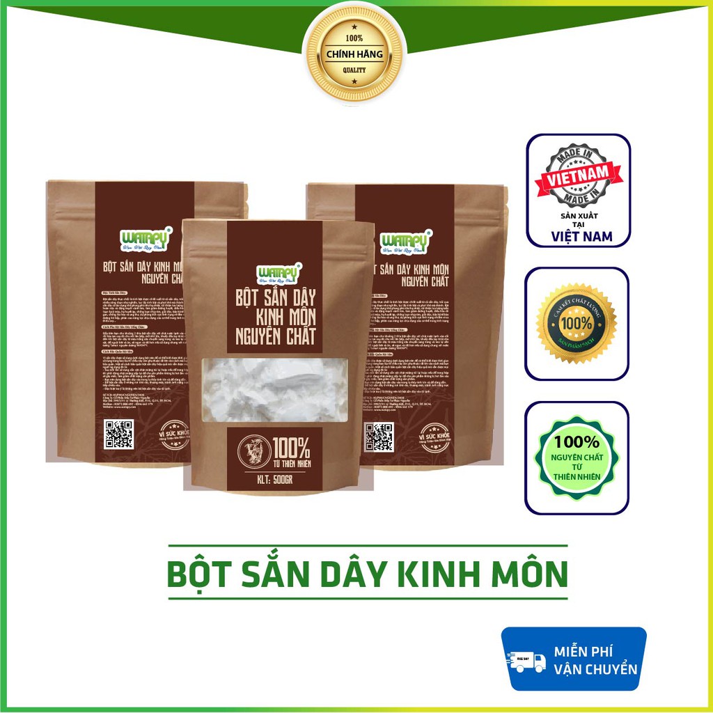 Bột Sắn Dây 100% Nguyên Chất Kinh Môn WATAPY Giúp Giải Nhiệt, Tốt Cho Hệ Tiêu Hóa Cho Cả Người Lớn Và Trẻ Em